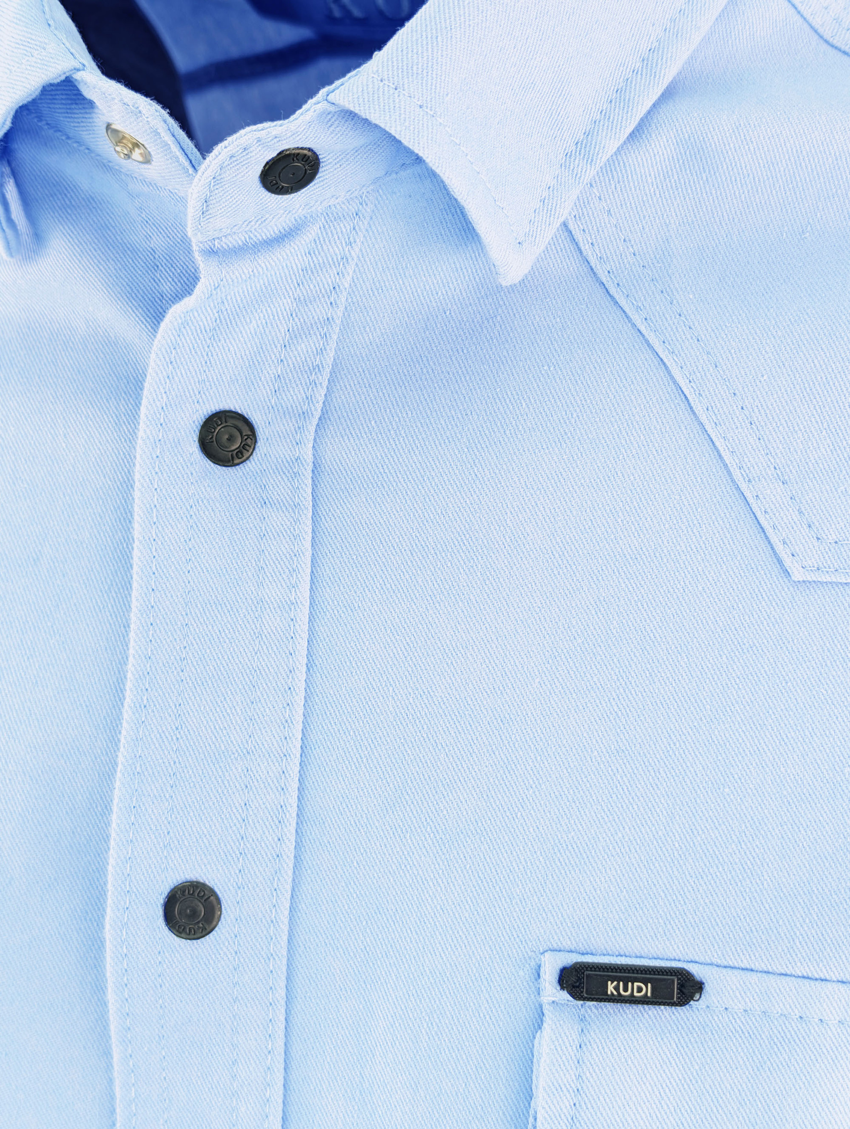 Koszula Męska Błękitna Casual Biznes 95% Bawełny Slim Model 184
