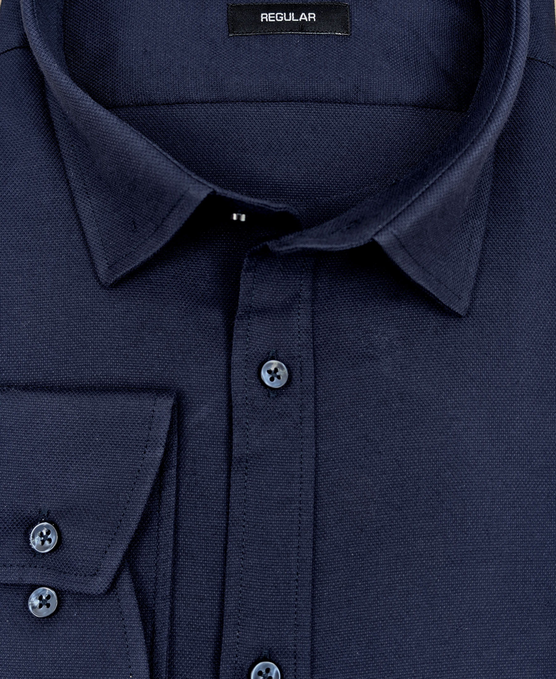 Elegancka Granatowa koszula męska klasyczna długi rękaw 311