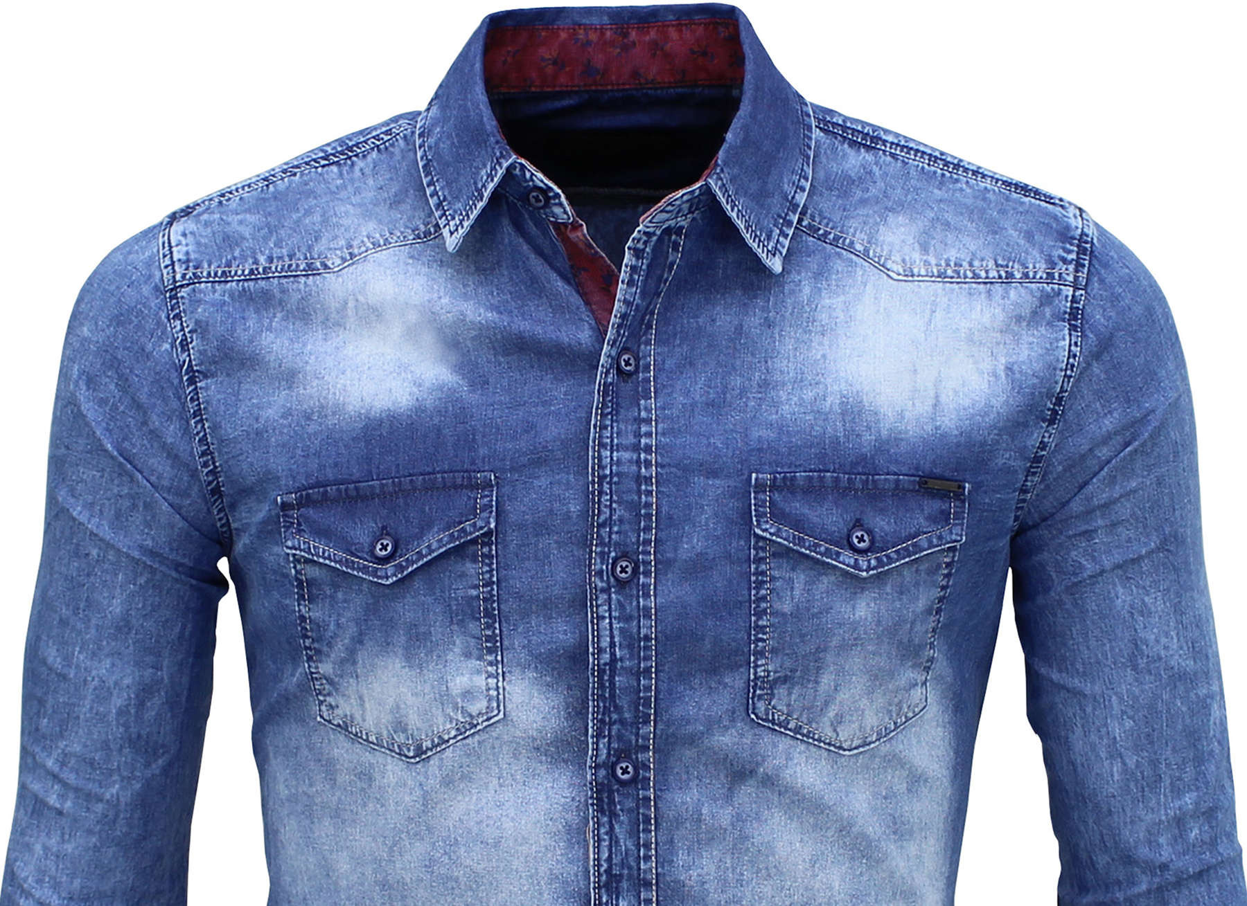 Koszula Jeansowa jeans slim 671 100% bawełna