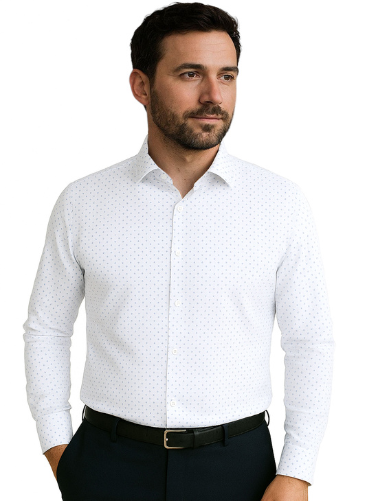 Biała koszula Męska z Długim Rękawem Viadi Polo Regular 177
