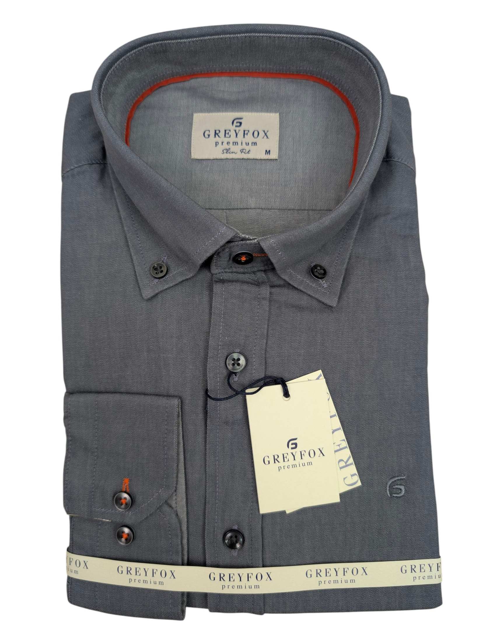 Koszula Męska Sportowa Ciemna Szara Grey Fox Model 261