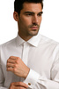 Biała Koszula męska na spinki Regular Klasyczna model 225