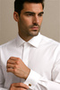 Biała koszula męska na spinki do garnituru slim model 224