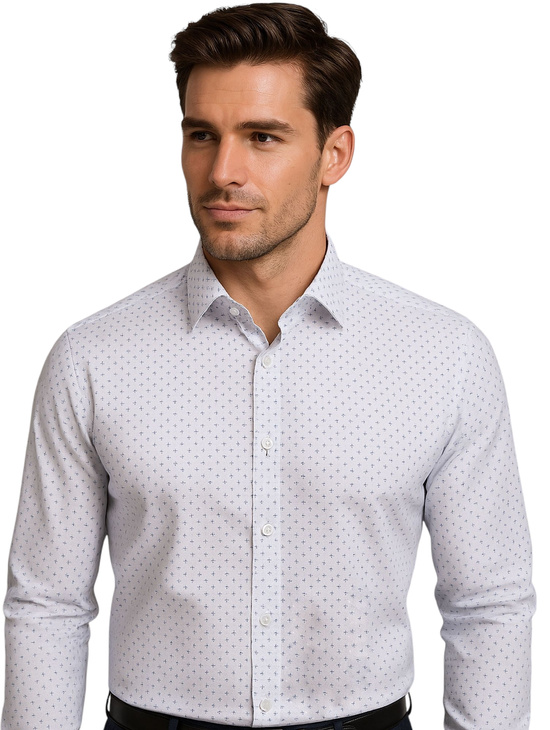 Elegancka Koszula Męska z Długim Rękawem do Garnituru