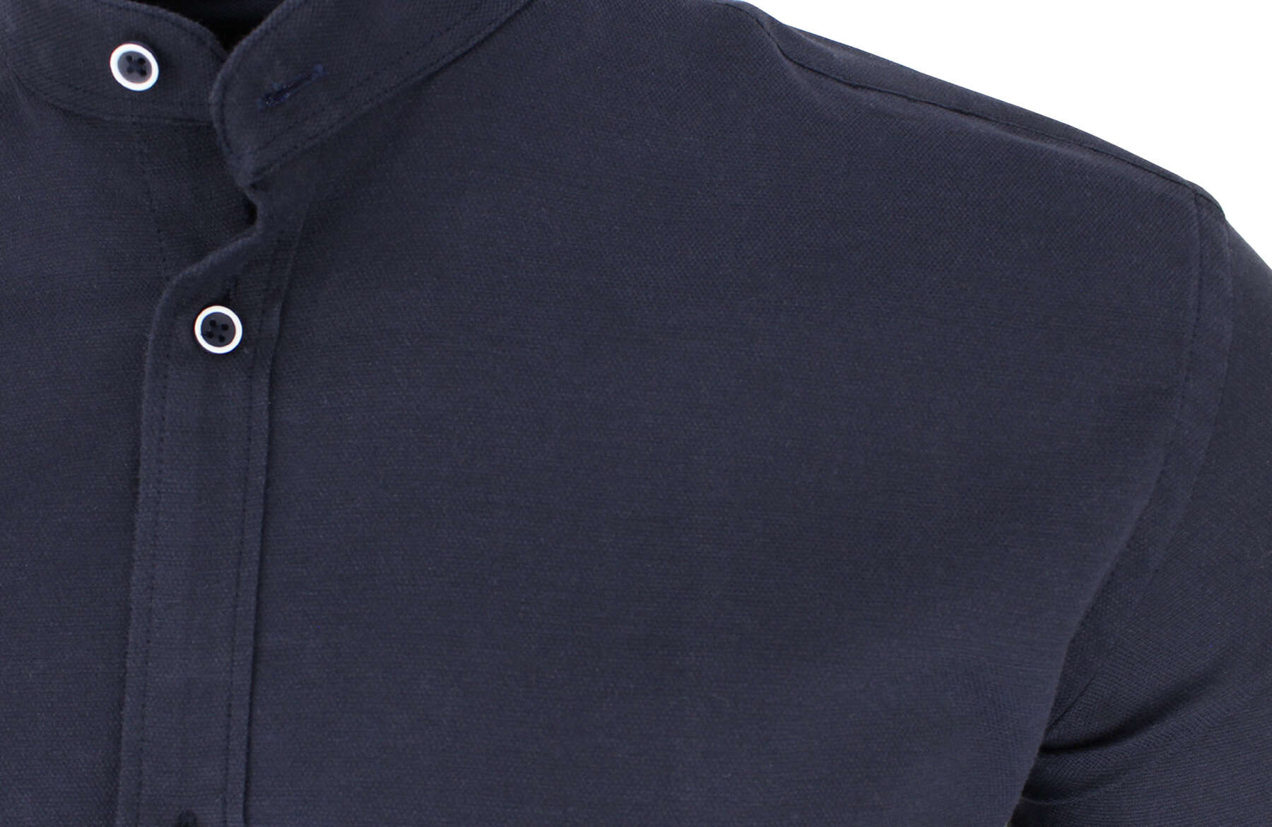 Granatowa koszula męska slim fit stójka 953