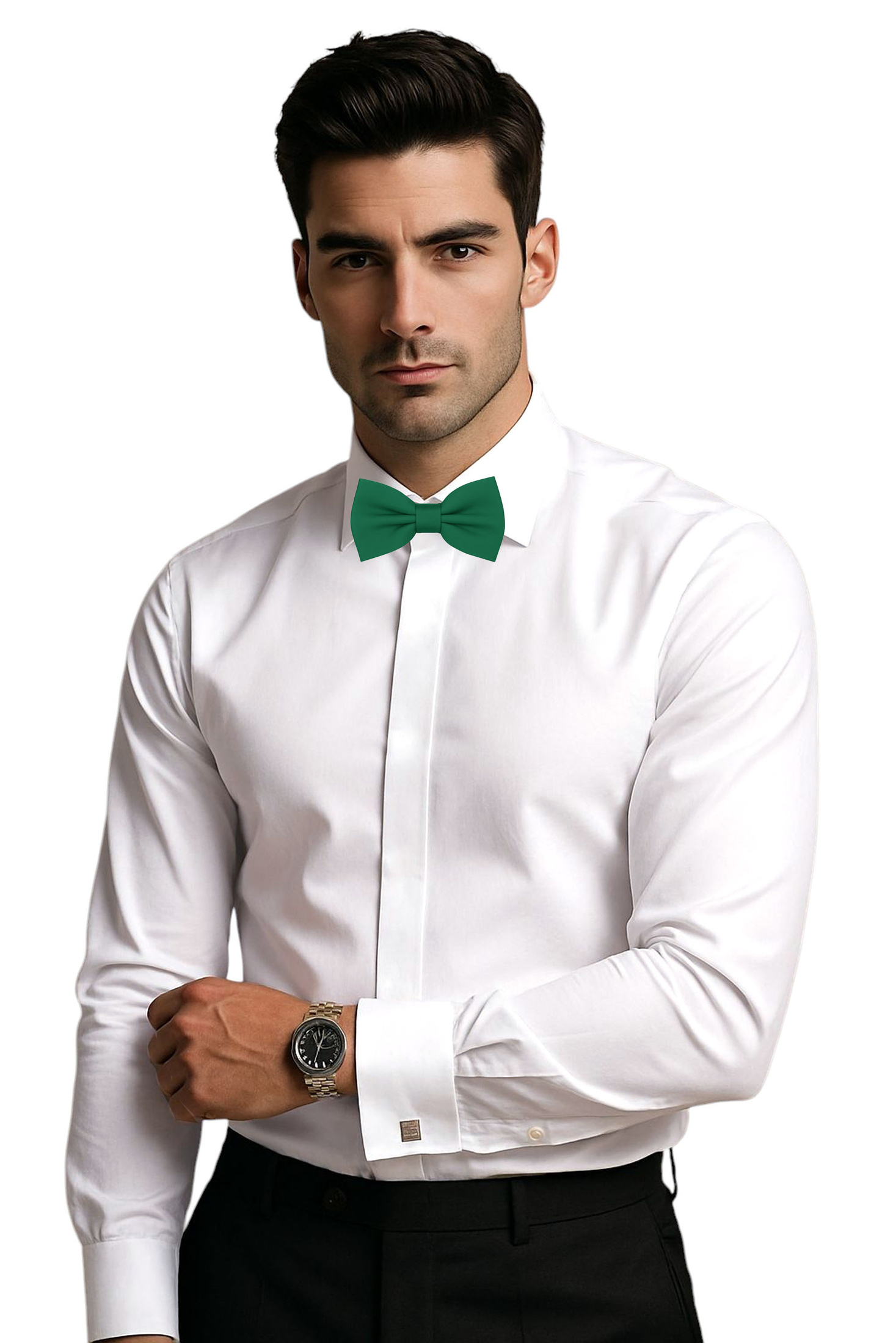 Zielona muszka męska model 239 Elegancka do garnituru. 