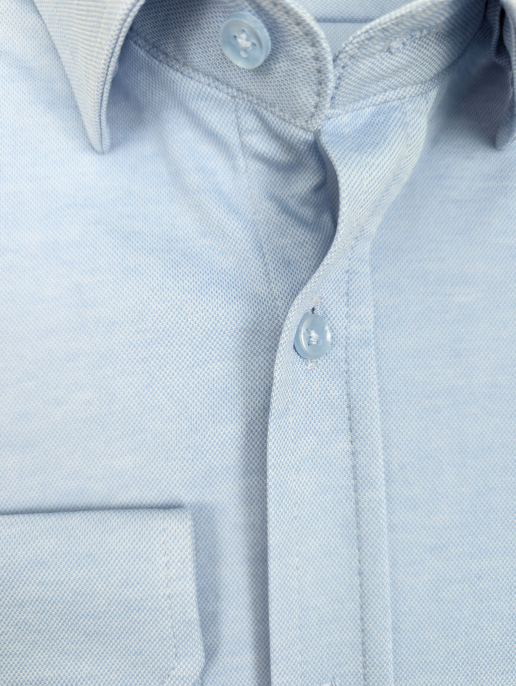 Niebieska Koszula Męska gładka z kołnierzykiem i dł rękawem 298