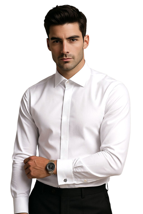 Srebrne spinki do mankietów koszuli - czterolistna koniczyna