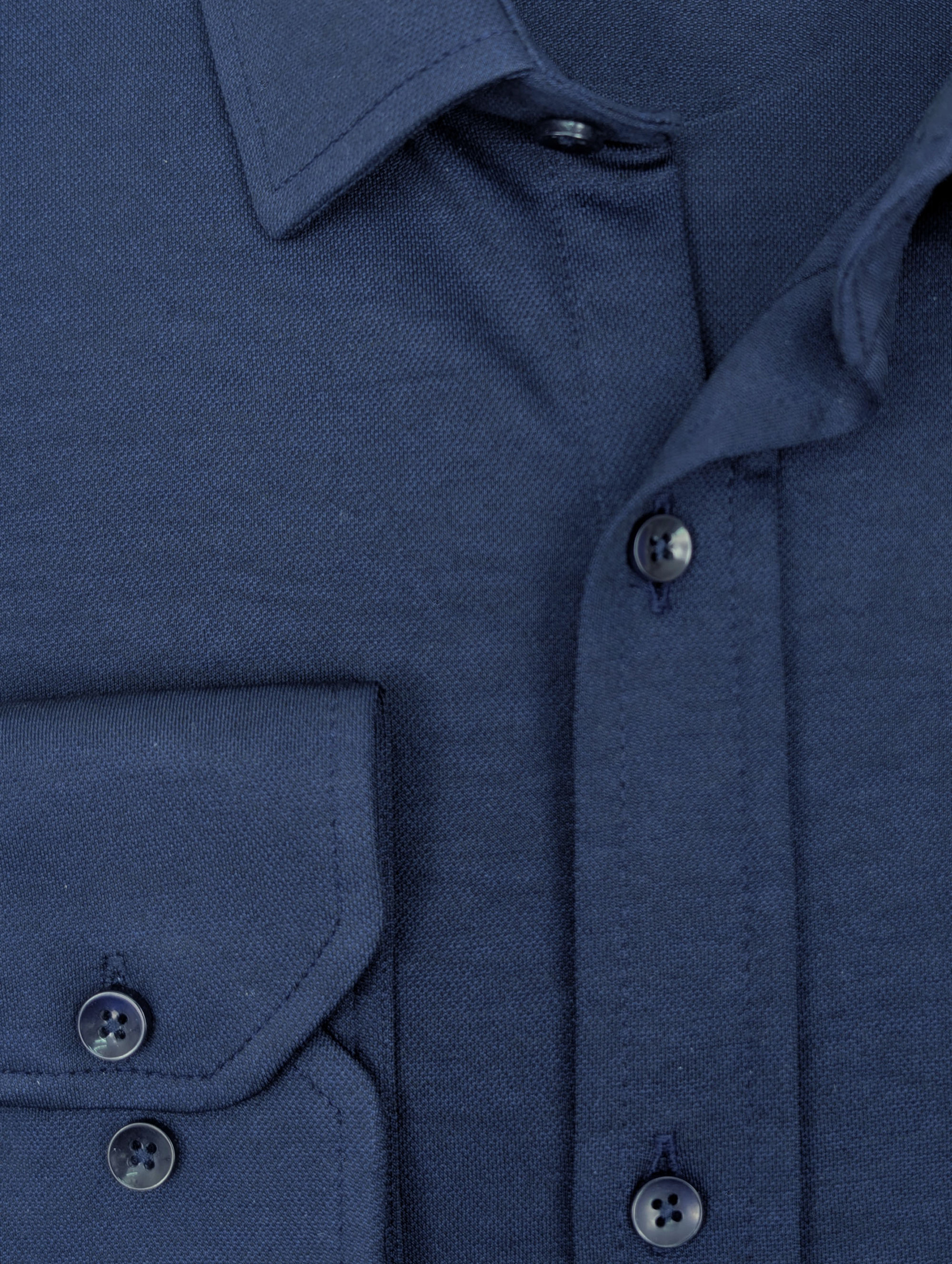 Granatowa Koszula Męska Elegancka z długim rękawem 304