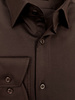 Brązowa Czekoladowa Koszula Męska Elegancka z długim rękawem 303