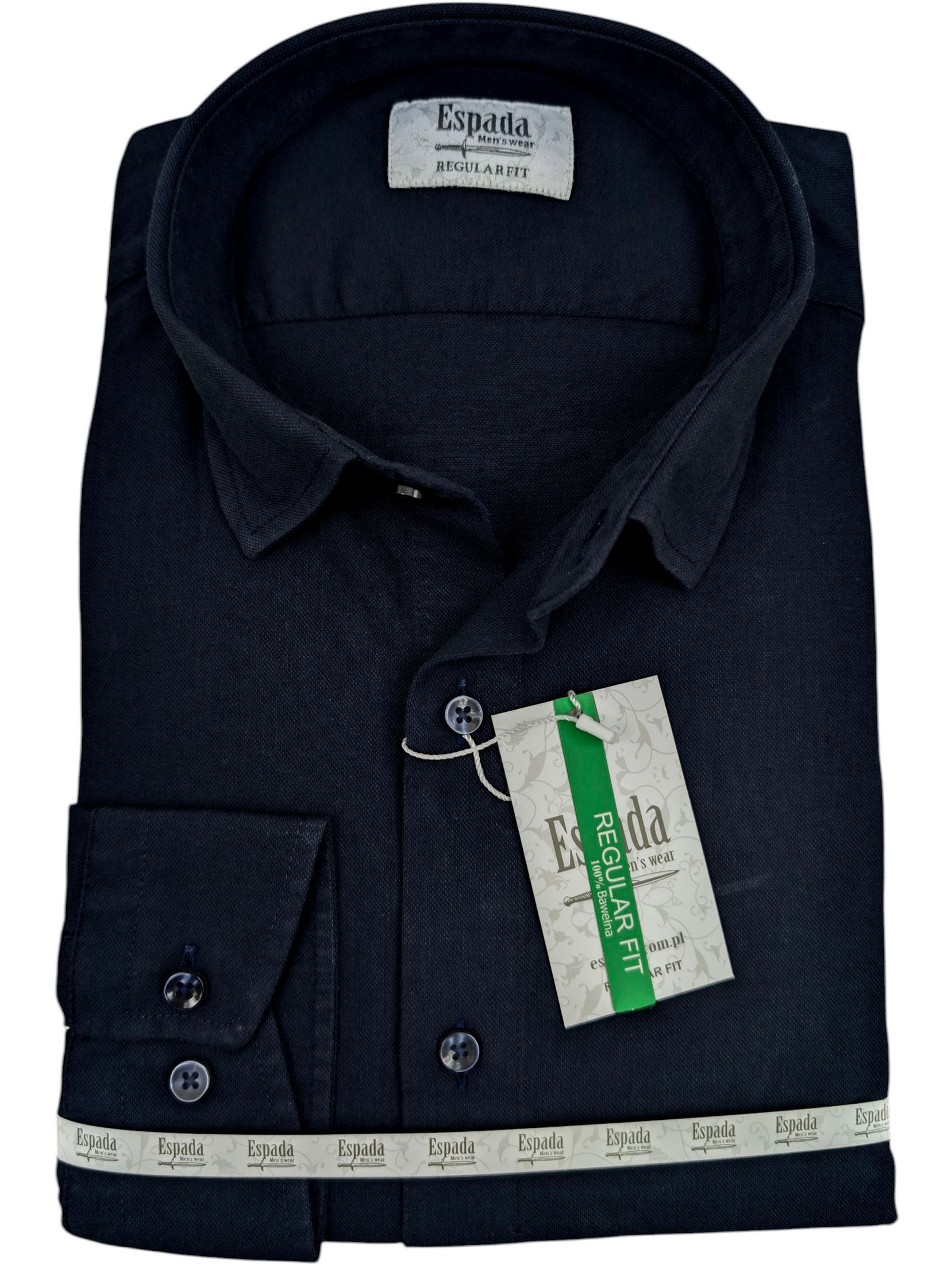 Koszula Męska Granatowa Regular Fit 100% Bawełny Model 267