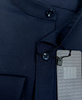 Granatowa Koszula Męska Elegancka na stójce megafinest 296 Slim Fit