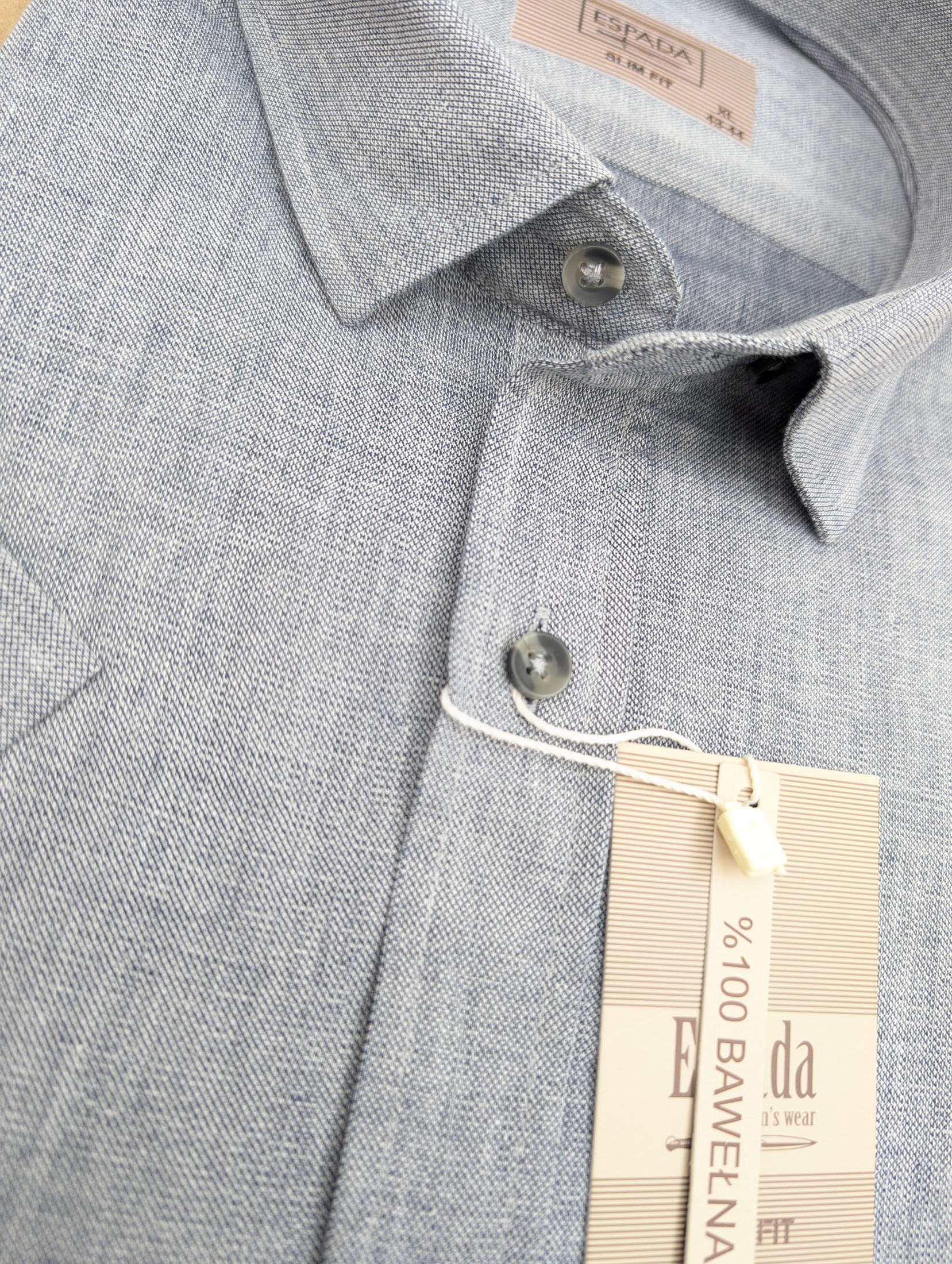 Szara Koszula Męska z Krótkim Rękawem SLIM FIT Model 248