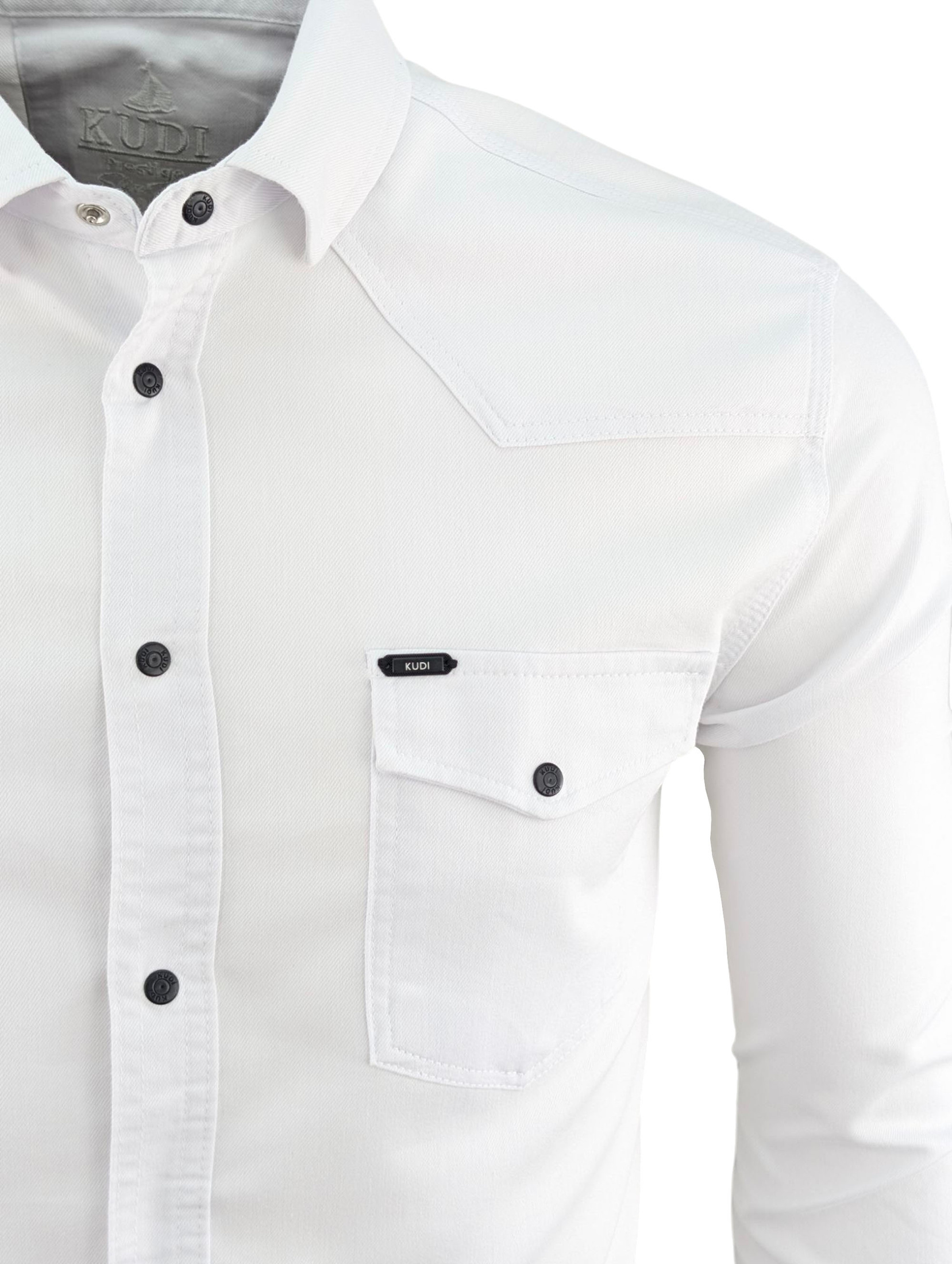 Sportowa i Nowoczesna Biała Koszula Męska Casual Slim Model 182