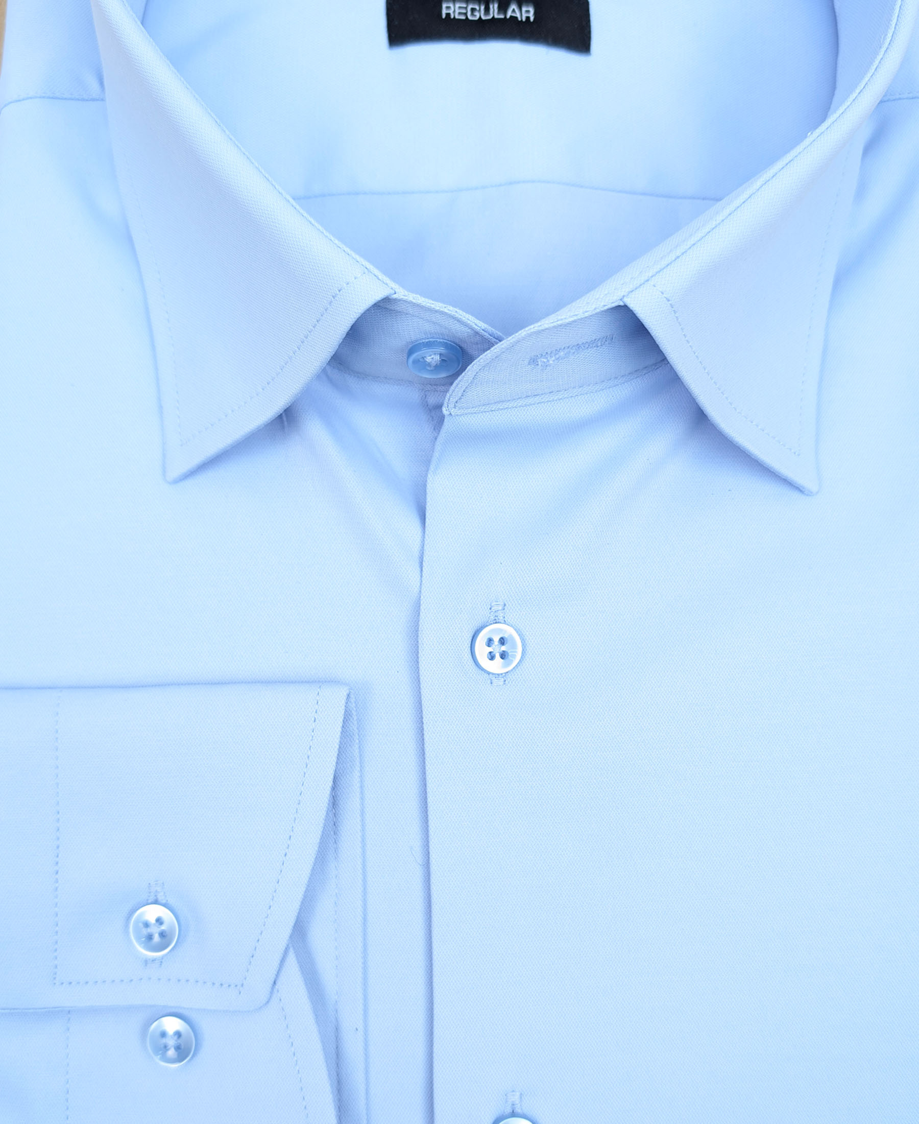 Elegancka niebieska koszula męska klasyczna długi rękaw 312