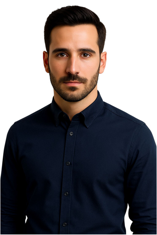 Koszula Męska Granatowa Regular Fit 100% Bawełny Model 267