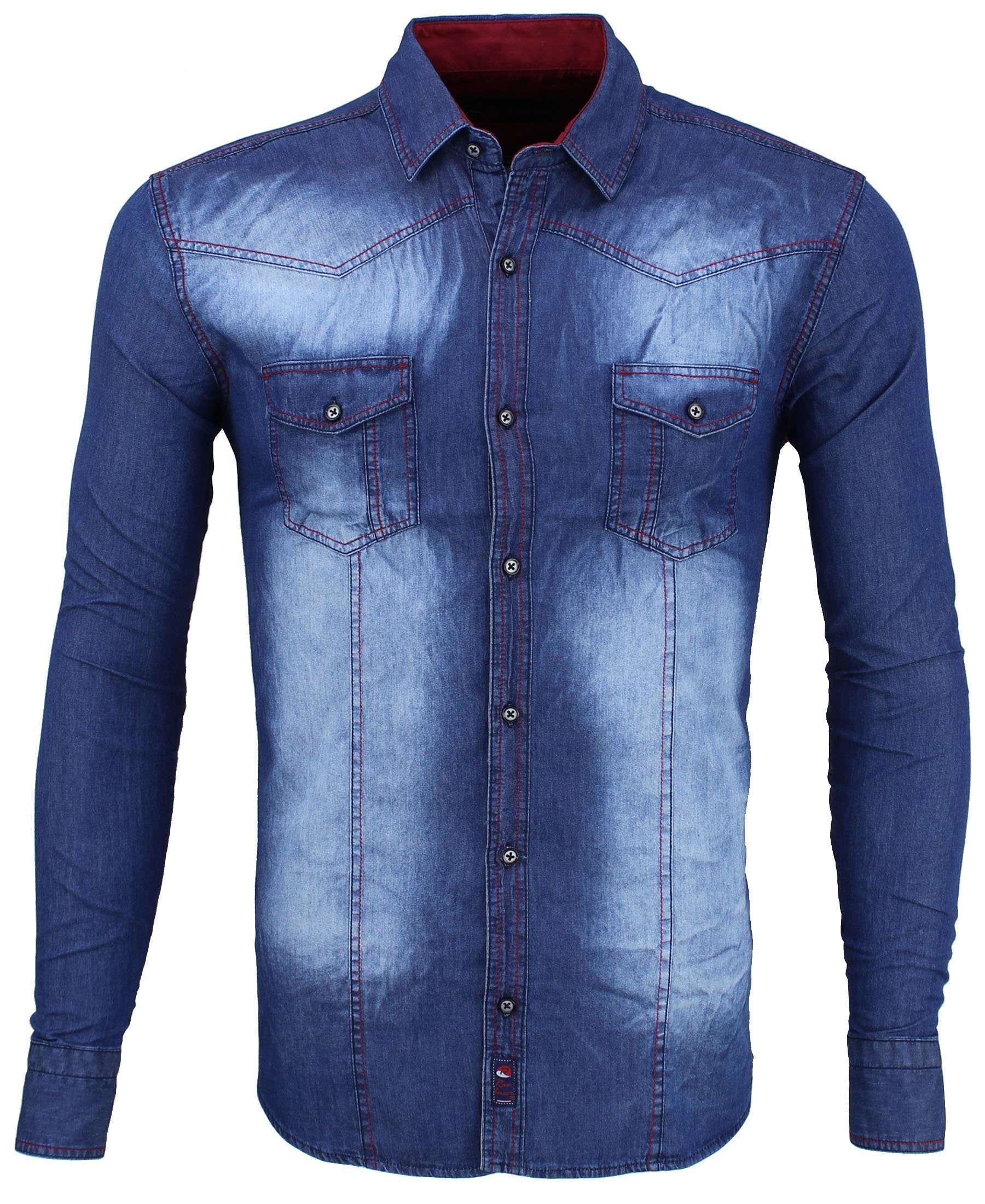 Niebieska Koszula Jeansowa jeans 455